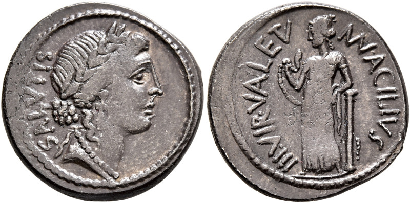 Man. Acilius Glabrio, 49 BC. Denarius (Silver, 20 mm, 3.96 g, 6 h), Rome. SALVTI...