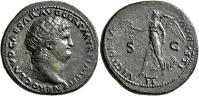 Nero, 54-68. Dupondius (Orichalcum, 29 mm, 15.20 g, 6 h), Lugdunum, circa 64. NERO CLAVD CAESAR AVG GER P M TR P IMP P P Radiate head of Nero to right...