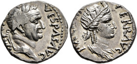 Vespasian, 69-79. Denarius (Silver, 17 mm, 3.53 g, 7 h), Ephesus, 69-70. IMP CAES VESPAS AVG Laureate head of Vespasian to right. Rev. PACI ORB TERR A...