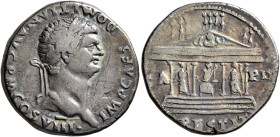 Domitian, 81-96. Cistophorus (Silver, 25 mm, 10.87 g, 6 h), Rome, for circulation in Asia Minor, circa 82. IMP CAES DOMITIANVS P M COS VIII• Laureate ...