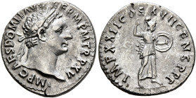 Domitian, 81-96. Denarius (Silver, 18 mm, 3.25 g, 7 h), Rome, 95-96. IMP CAES DOMIT AVG GERM P M TR P XV Laureate head of Domitian to right. Rev. IMP ...