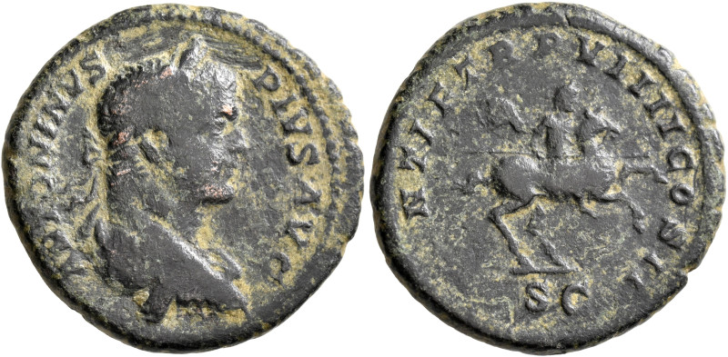 Caracalla, 198-217. As (Copper, 26 mm, 10.65 g, 6 h), Rome, 206. ANTONINVS PIVS ...