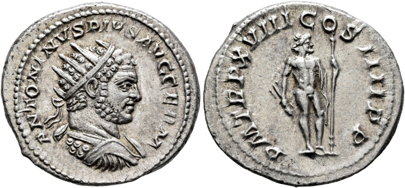 Caracalla, 198-217. Antoninianus (Silver, 24 mm, 5.00 g, 6 h), Rome, 215. ANTONI...