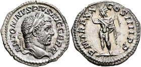 Caracalla, 198-217. Antoninianus (Silver, 18 mm, 3.41 g, 6 h), Rome, 217. ANTONINVS PIVS AVG GERM Laureate head of Caracalla to right. Rev. P M TR P X...