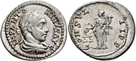 Elagabalus, 218-222. Denarius (Silver, 20 mm, 3.40 g, 6 h), uncertain mint in the East, 219. IMP ANTONINVS AVG Laureate, draped and cuirassed bust of ...