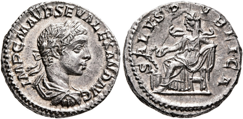 Severus Alexander, 222-235. Denarius (Silver, 18 mm, 3.08 g, 12 h), Rome, 222. I...