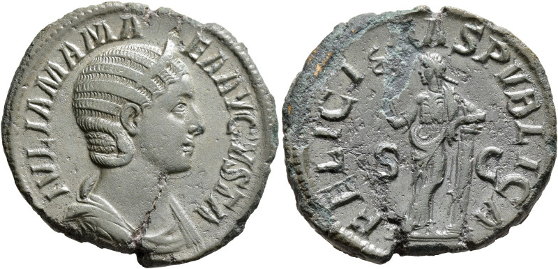 Julia Mamaea, Augusta, 222-235. Sestertius (Orichalcum, 31 mm, 16.48 g, 12 h), R...
