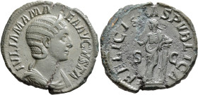 Julia Mamaea, Augusta, 222-235. Sestertius (Orichalcum, 31 mm, 16.48 g, 12 h), Rome, 228. IVLIA MAMAEA AVGVSTA Diademed and draped bust of Julia Mamae...