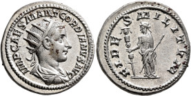 Gordian III, 238-244. Antoninianus (Silver, 22 mm, 5.36 g, 12 h), Rome, 238-239. IMP CAES M ANT GORDIANVS AVG Radiate, draped and cuirassed bust of Go...