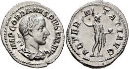 Gordian III, 238-244. Denarius (Silver, 21 mm, 2.75 g, 6 h), Rome, 241-243. IMP GORDIANVS PIVS FEL AVG Laureate, draped and cuirassed bust of Gordian ...