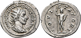 Gordian III, 238-244. Antoninianus (Silver, 25 mm, 4.73 g, 1 h), Rome, 241-243. IMP GORDIANVS PIVS FEL AVG Radiate, draped and cuirassed bust of Gordi...