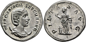 Otacilia Severa, Augusta, 244-249. Antoninianus (Silver, 22 mm, 4.65 g, 6 h), Rome, 244. MARCIA OTACIL SEVERA AVG Diademed and draped bust of Otacilia...