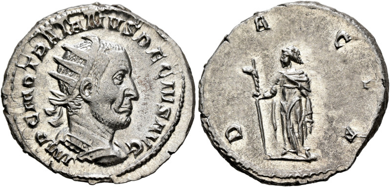 Trajan Decius, 249-251. Antoninianus (Silver, 22 mm, 4.13 g, 6 h), Rome, 250-251...