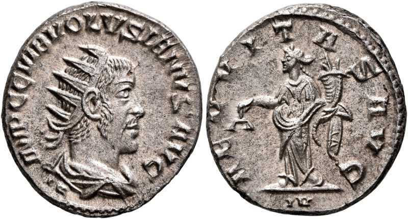 Volusian, 251-253. Antoninianus (Billon, 20 mm, 4.67 g, 5 h), Antiochia, 252-253...