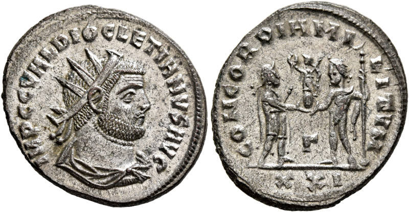 Diocletian, 284-305. Antoninianus (Silvered bronze, 23 mm, 4.51 g, 6 h), Cyzicus...