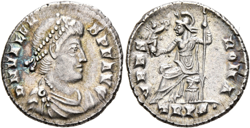 Valens, 364-378. Siliqua (Silver, 18 mm, 2.62 g, 12 h), Treveri, 375-378. D N VA...