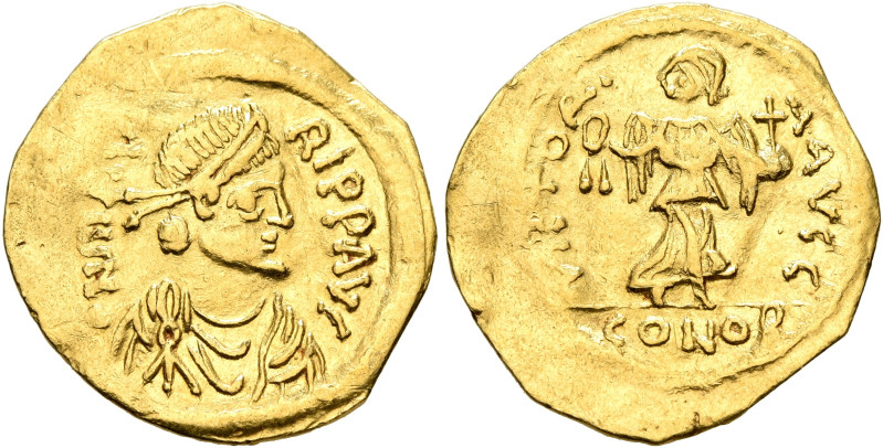 Maurice Tiberius, 582-602. Semissis (Gold, 18 mm, 2.02 g, 6 h), Constantinopolis...