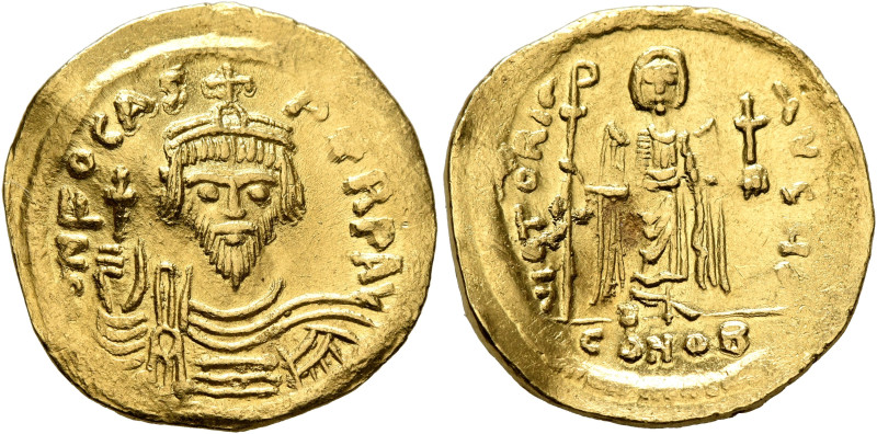 Phocas, 602-610. Solidus (Gold, 21 mm, 4.37 g, 6 h), Constantinopolis, 603-607. ...