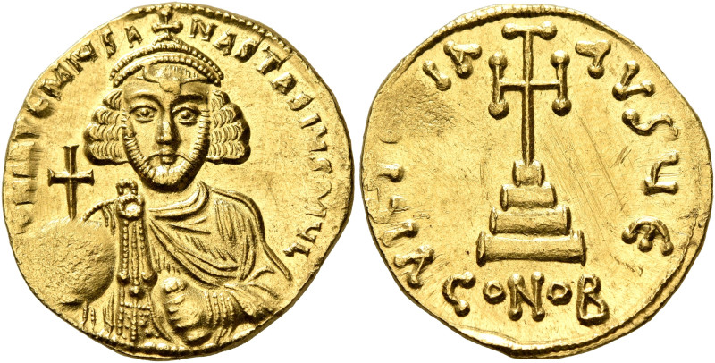 Anastasius II Artemius, 713-715. Solidus (Gold, 20 mm, 4.47 g, 6 h), Constantino...