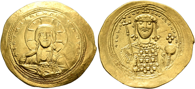 Constantine IX Monomachus, 1042-1055. Histamenon (Gold, 28 mm, 4.40 g, 6 h), Con...