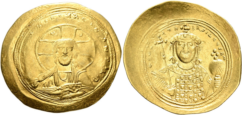 Constantine IX Monomachus, 1042-1055. Histamenon (Gold, 27 mm, 4.37 g, 6 h), Con...