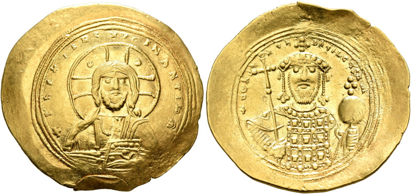Constantine IX Monomachus, 1042-1055. Histamenon (Gold, 28 mm, 4.36 g, 6 h), Con...