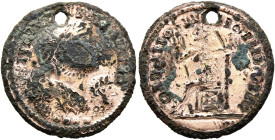 UNCERTAIN GERMANIC TRIBES, Aurum Barbarorum. Late 3rd-early 4th centuries. 'Aureus' (Subaeratus, 20 mm, 2.85 g, 12 h), 'Plated Group'. IIOIIIIOIIOIIII...