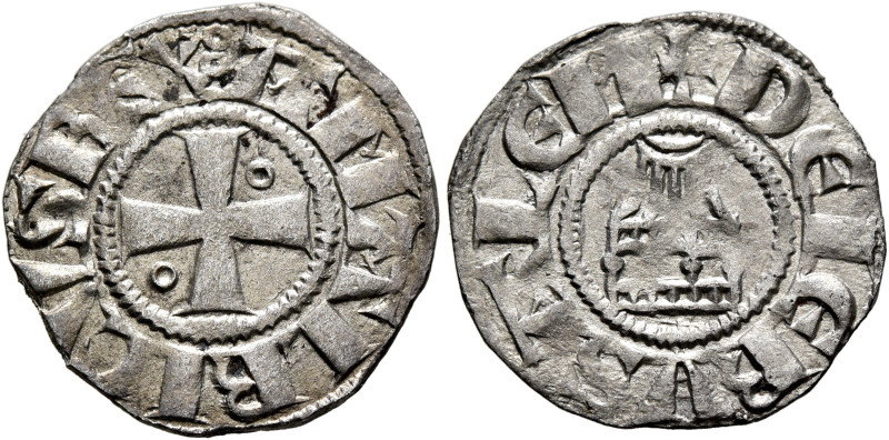 CRUSADERS. Latin Kingdom of Jerusalem. Amaury, 1163-1174. Denier (Silver, 17 mm,...