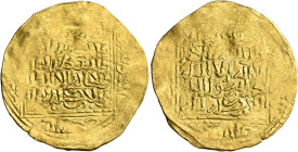 ISLAMIC, al-Maghreb (North Africa). Marinids. temp. Abu'l-Hasan 'Ali, AH 731-752 / AD 1331-1351. Dinar (Gold, 31 mm, 4.60 g, 12 h), with the Nasrid te...