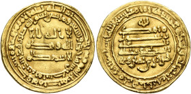 ISLAMIC, Egypt & Syria (Pre-Fatimid). Tulunids. Harun, AH 283-292 / AD 896-904. Dinar (Gold, 22 mm, 4.34 g, 11 h), Filastin, AH 291 = AD 903/4. ‘lā il...