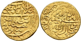 ISLAMIC, Persia (Post-Mongol). Safavids. Mohammad Khudabanda, AH 985-995 / AD 1578-1587. 1/2 Mithqal (Gold, 15 mm, 2.30 g, 8 h), type A, Yazd, AH (9)8...