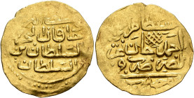ISLAMIC, Ottoman Empire. Murad IV, AH 1032-1049 / AD 1623-1640. Sultani (Gold, 23 mm, 3.39 g, 1 h), Misr, AH 1032 = AD 1623. Within a circle, ‘sulṭān ...