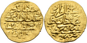 ISLAMIC, Ottoman Empire. Murad IV, AH 1032-1049 / AD 1623-1640. Sultani (Gold, 22 mm, 3.39 g, 5 h), Misr, AH 1032 = AD 1623. Within a circle, ‘sulṭān ...