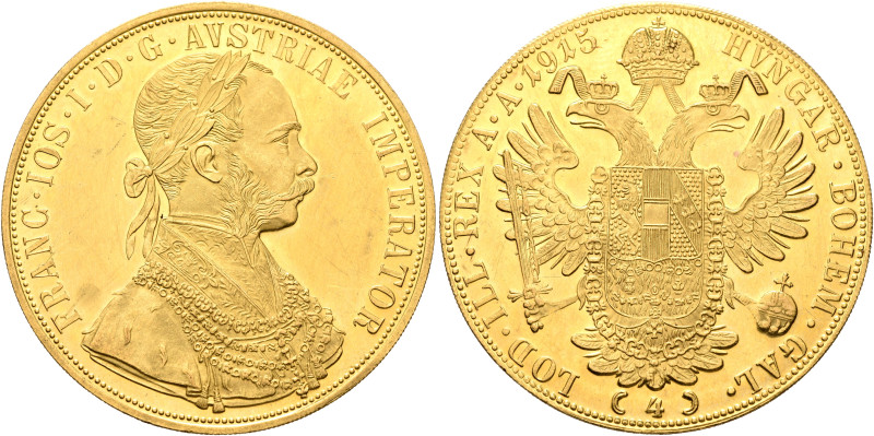 AUSTRIA. Kaisertum Österreich-Ungarn. Franz Josef I, 1867-1916. 4 Dukaten (Gold,...