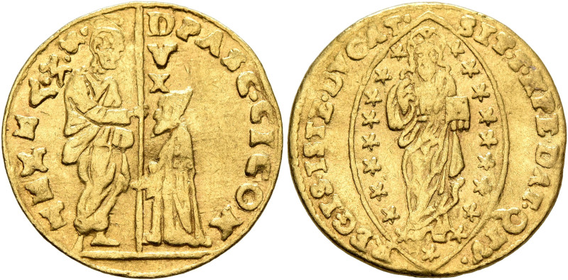 ITALY. Venezia (Venice). Pasqual Cicogna, 1585-1595. Zecchino (Gold, 20 mm, 3.44...