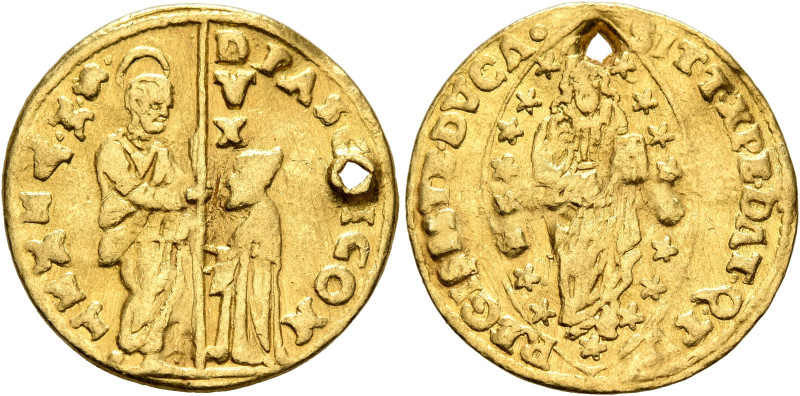 ITALY. Venezia (Venice). Pasqual Cicogna, 1585-1595. Zecchino (Gold, 21 mm, 3.45...