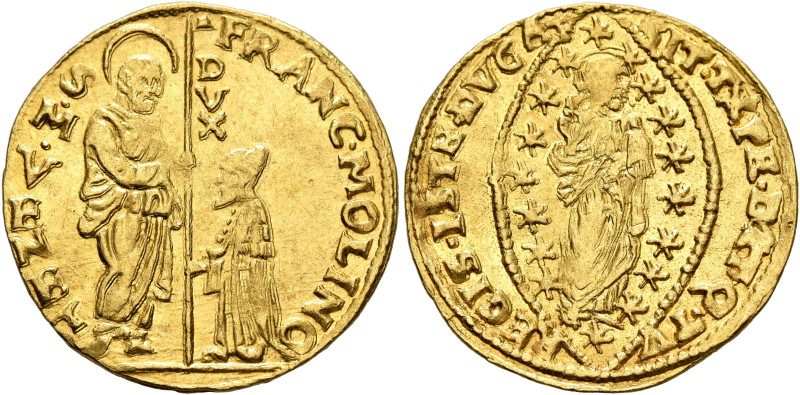 ITALY. Venezia (Venice). Francesco Molino, 1646-1655. Zecchino (Gold, 21 mm, 3.4...