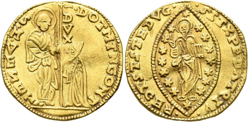 ITALY. Venezia (Venice). Domenico Contarini, 1659-1675. Zecchino (Gold, 21 mm, 3...