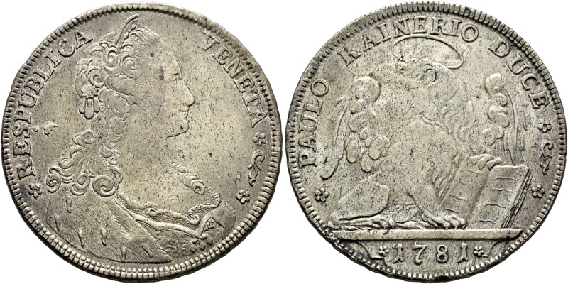 ITALY. Venezia (Venice). Paolo Renier, 1779-1789. Taler 1781 (Silver, 41 mm, 28....