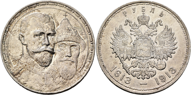 RUSSIA, Tsars of Russia. Nikolai II Aleksandrovich, 1894-1917. Rouble 1913 (Silv...