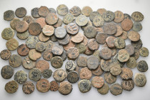 A lot containing 105 bronze coins. All: Judaea. Fine to very fine. LOT SOLD AS IS, NO RETURNS. 105 coins in lot.


From a European collection, form...