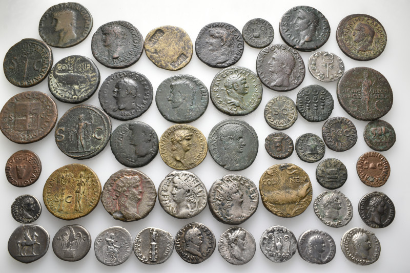 A lot containing 46 silver and bronze coins. All: Roman Imperial. Fine to very f...