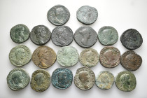 A lot containing 20 bronze coins. All: Roman Imperial. Sestertii. Fine to very fine. LOT SOLD AS IS, NO RETURNS. 20 coins in lot.


From a European...