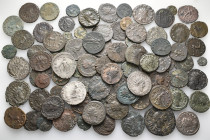 A lot containing 91 silver and bronze coins. Including: Roman Provincial and Roman Imperial. Fine to very fine. LOT SOLD AS IS, NO RETURNS. 91 coins i...
