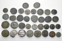 A lot containing 35 silver and bronze coins. All: Constantine I and his family. Siliquae and Folles. Fine to very fine. LOT SOLD AS IS, NO RETURNS. 35...
