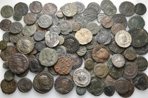 A lot containing 124 silver and bronze coins. Including: Roman Republican, Roman Imperial and byzantine. Fine to very fine. LOT SOLD AS IS, NO RETURNS...