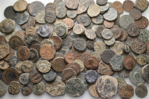 A lot containing 150 bronze coins. Including: Greek, Roman Provincial, Roman Imperial, Byzantine, early Medieval and Islamic. Fine to very fine. LOT S...