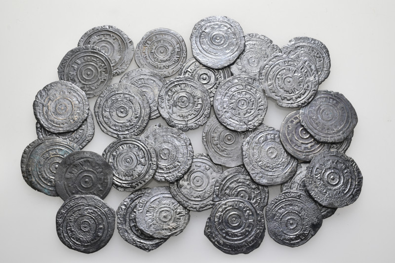 A lot containing 35 silver coins. All: Fatimids. Half Dirhams. Fine to very fine...