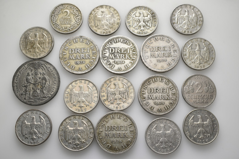 A lot containing 19 silver and tin coins. All: Germany. Good very fine to extrem...