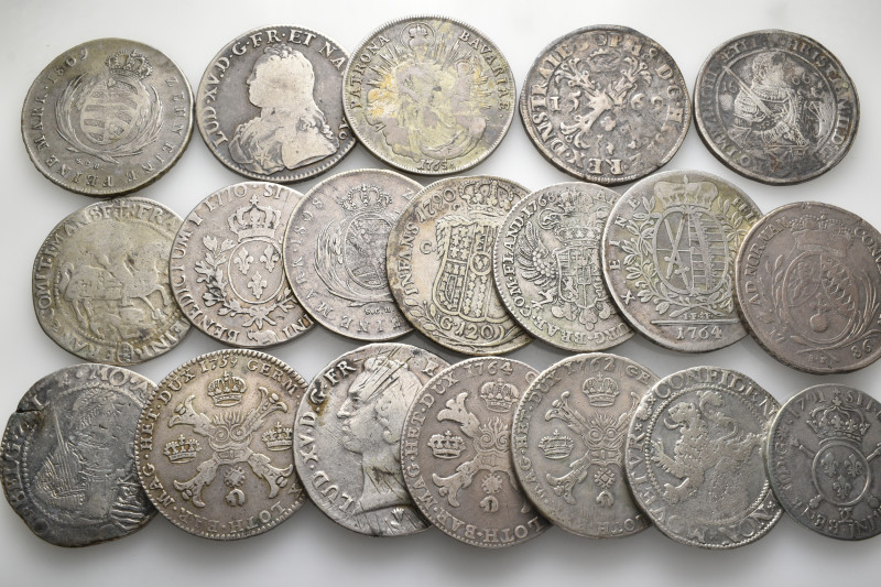 A lot containing 19 silver coins. All: Mostly World Talers or Crowns. Fine to ve...